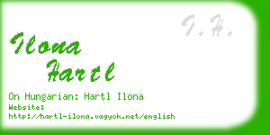 ilona hartl business card